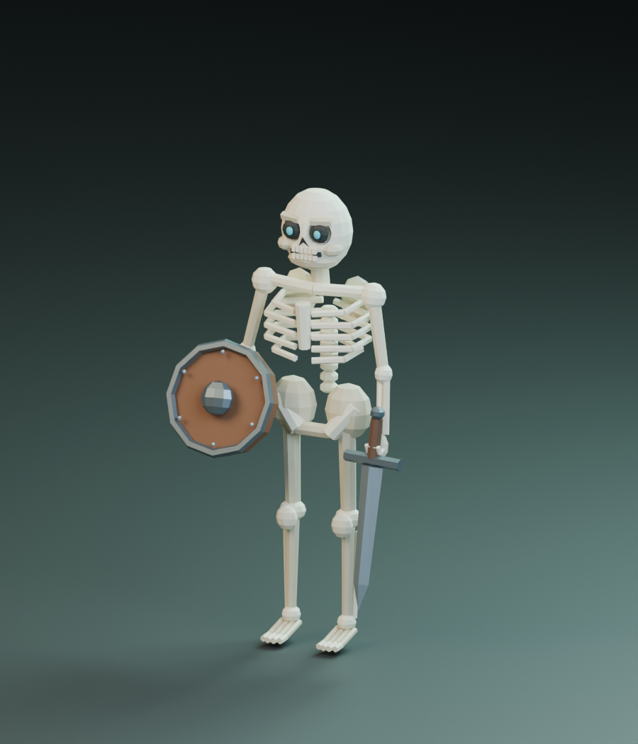 Skeleton Warrior creature render
