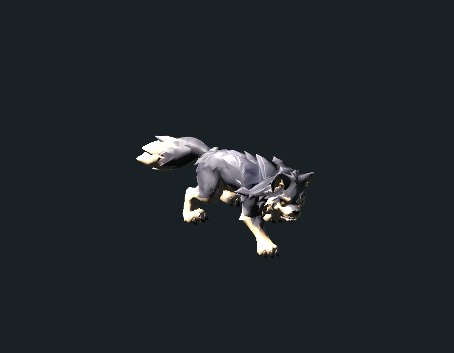 Young Woodland Wolf creature render